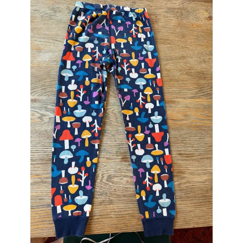 Hanna Andersson Mushroom Print Pajama Pants Organic Cotton Unisex Size 8 130cm